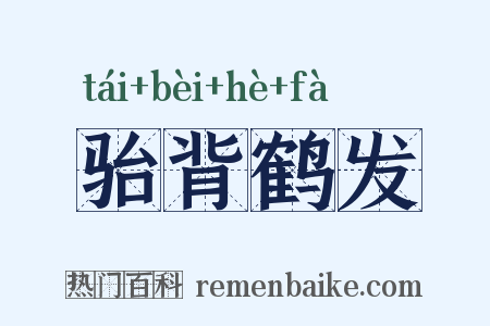 骀背鹤发是什么意思的图片